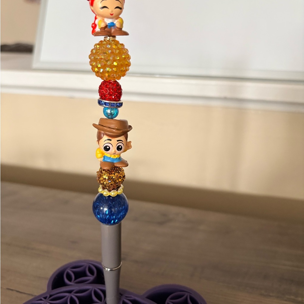 Toy Story inspired hand beaded pen